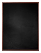 Zwart Krijtbord met Aluminium Lijst - Kersen - 51 x 51 cm - Lijstbreedte: 10 mm - Houtlook