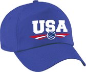 Amerika / USA landen pet blauw volwassenen - Amerika / USA baseball cap - EK / WK / Olympische spelen outfit