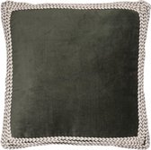 Kussen Jill - Army Green - 45 x 45 cm - Velvet - Fluweel