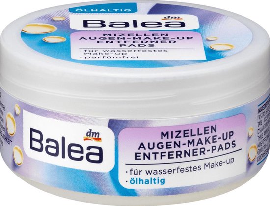 Balea Oogmake-up remover pads oliehoudende micellen - Micellar Eye Make-up  Remover... | bol
