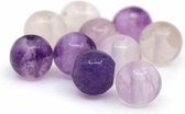 Perles de pierres précieuses en vrac Fluorite - 10 pièces (4 mm)
