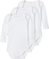 Name it Rompers Lange mouwen Effen Wit