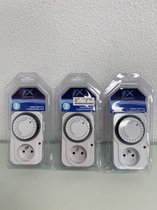 Tijdschakelaars: met draaiknop en kinderbescherming - set van 3 stuks