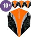 Afbeelding van het spelletje ABC Darts Flights - Extra Stevig - Tribal Oranje - 10 sets (30 stuks Dart Flights)