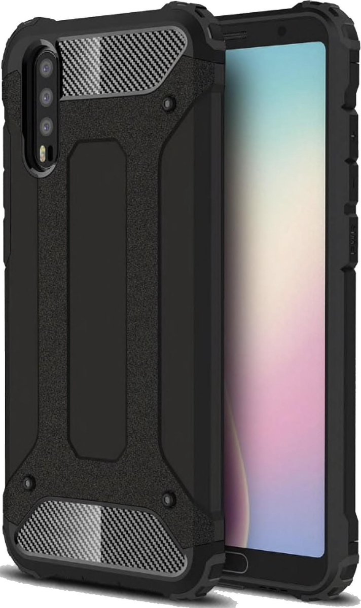 Huawei P20 Armor Hoesje - Zwart - Shockproof