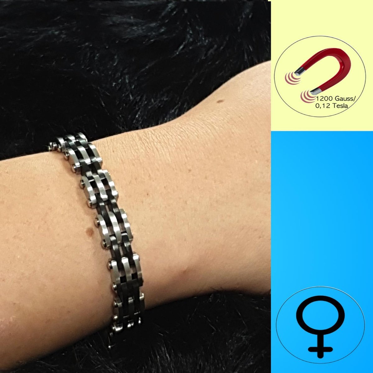 Bracelet magnétique Energetix (3346-1 en taille M-L, Elegant bracelet  magnétique en... | bol.