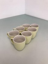 6 koffiekopjes geel