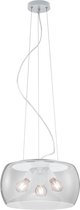 LED Hanglamp - Trion Valenti - E27 Fitting - Rond - Mat Wit - Aluminium - BSE
