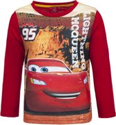 Disney Cars shirt met lange mouw - rood - maat 122/128 (8 jaar)