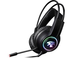 V6000 game headset - Bedrade hoofdtelefoon - USB - 3,5mm - LED - 2 meter - Zwart