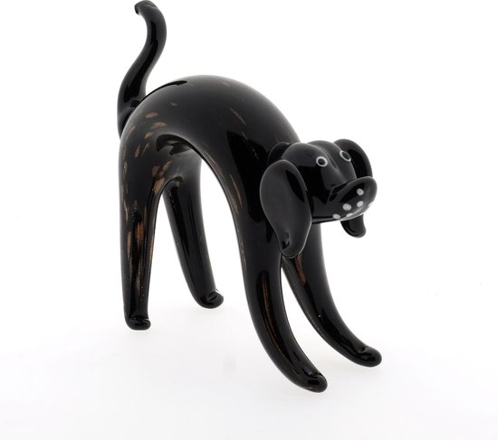 H&D kristal lief hond figuur collectie glas snijden ornament beeld dier