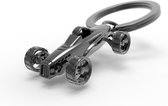 Metalmorphose Race Auto Sleutelhanger Vintage Cadeau Accessoire- Antraciet