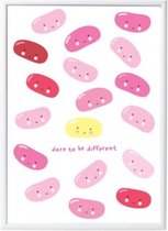 A Little Lovely Company Poster Jelly Beans Meisjes 42x29,7 Cm Papier Roze