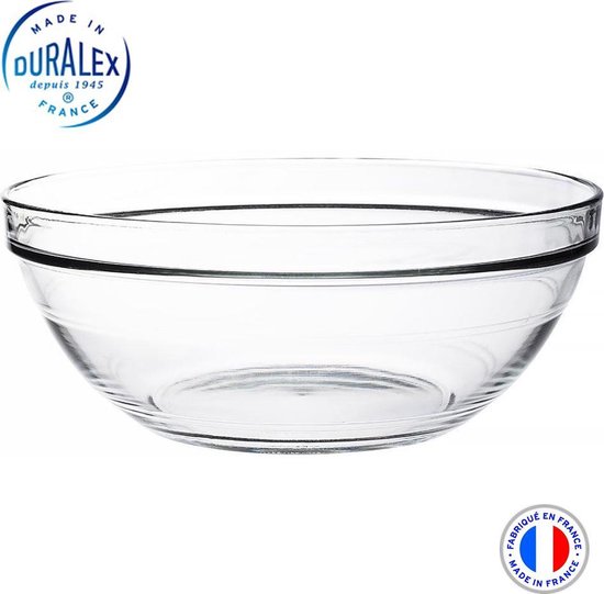 Saladier empilable en verre transparent 31cm Lys Duralex