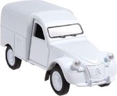 Welly Busje Citroen 2cv Fourgonnette 12 Cm Die-cast Wit