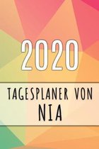 2020 Tagesplaner von Nia: Personalisierter Kalender f�r 2020 mit deinem Vornamen
