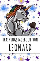Trainingstagebuch von Leonard: Personalisierter Tagesplaner f�r dein Fitness- und Krafttraining im Fitnessstudio oder Zuhause