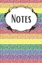 Rainbow Mosaic Notebook: LGBT Rainbow Pride Portable Notebook