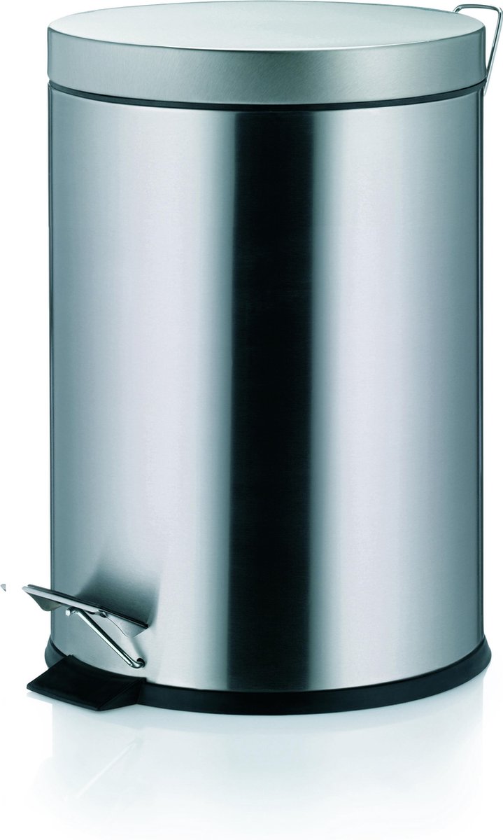 Janos Pedaal Afvalemmer - 5 liter - Zilver - Kela