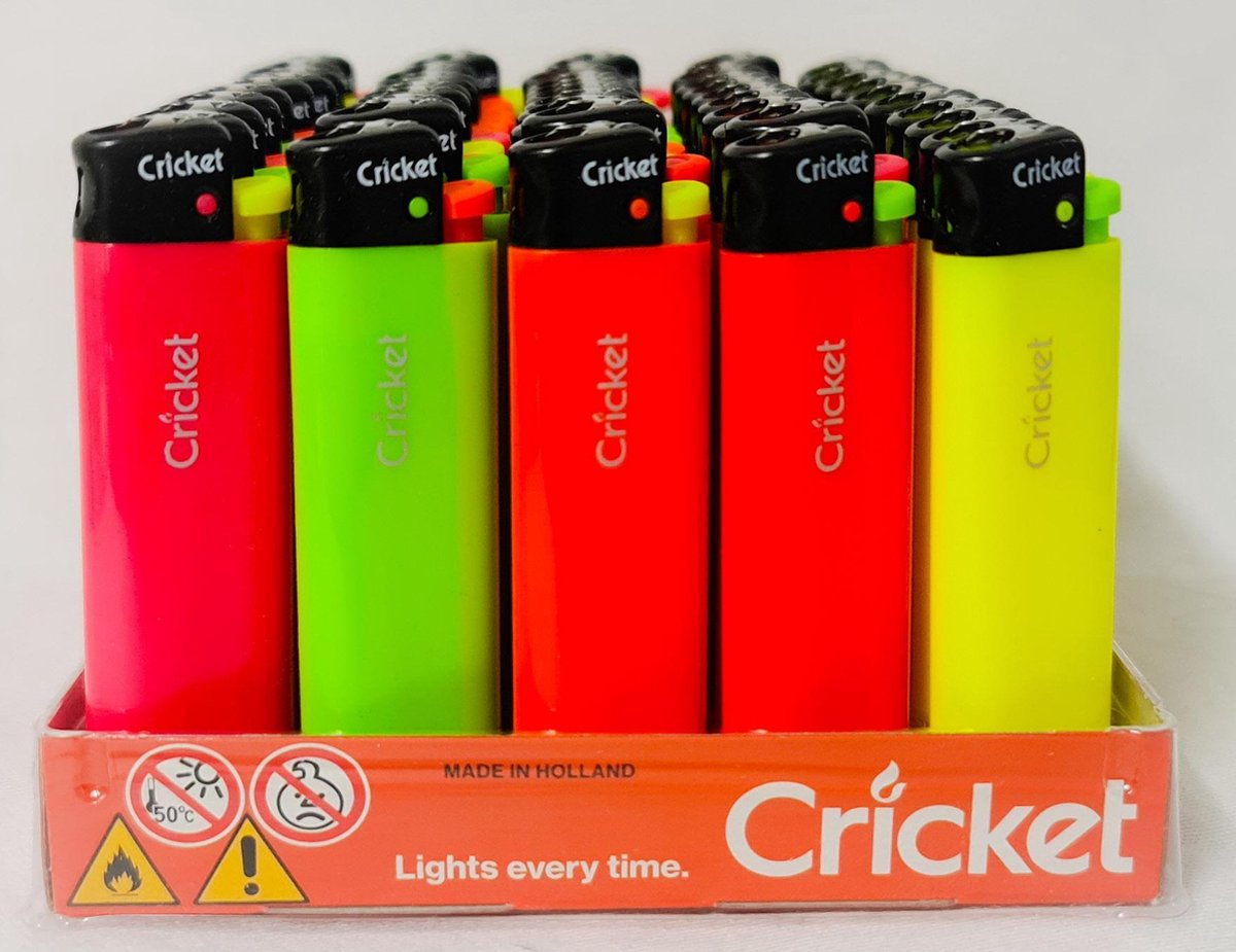 Briquet original Cricket, Sécurité enfants, 6 couleurs, À partir de 100  pièces