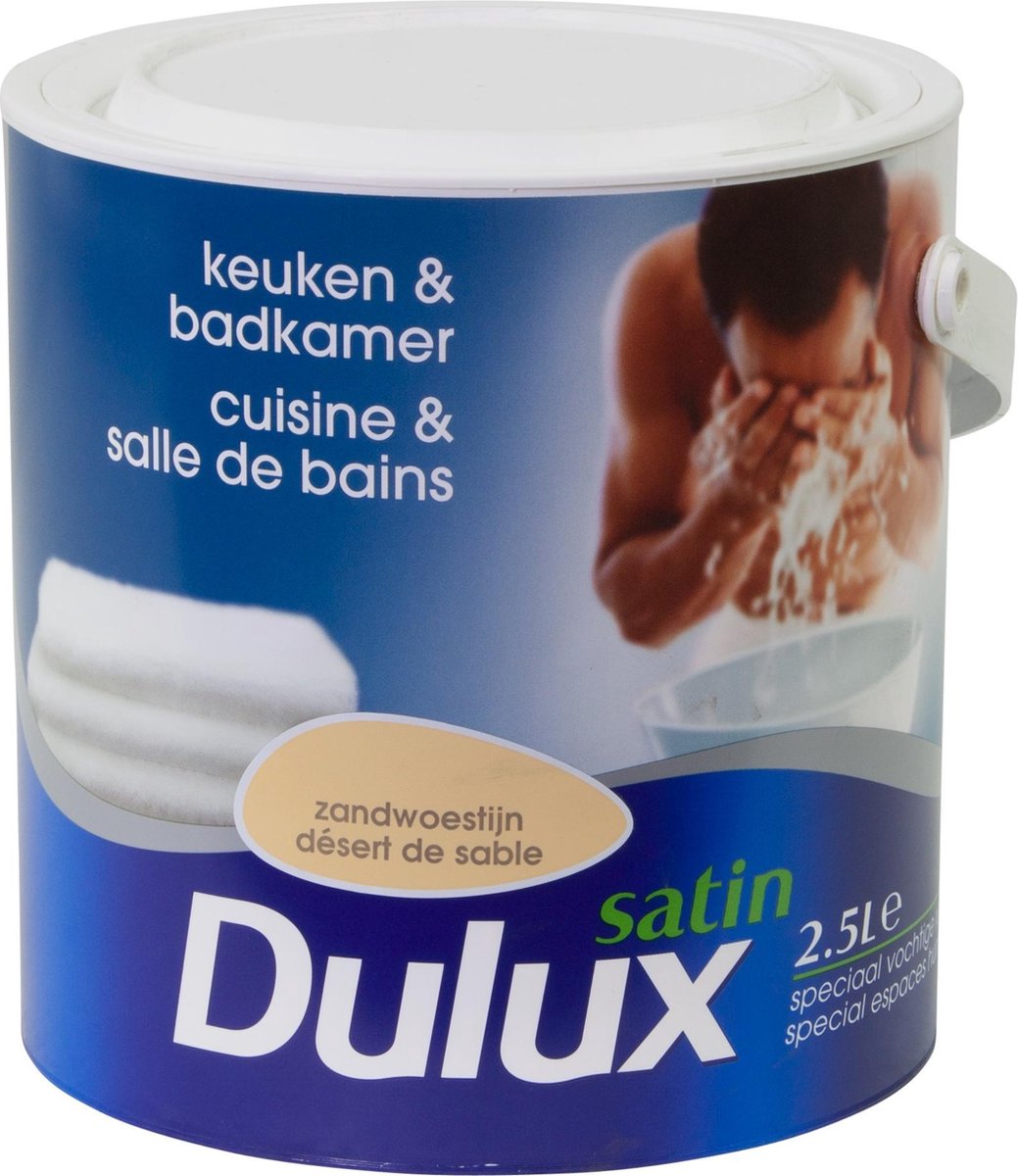 Dulux Keuken & Badkamer Verf - Satin - Zandwoestijn - 2.5L - Dulux