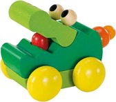 Selecta Speelgoedauto Zoolini Krokodil Junior 8 Cm Hout Groen