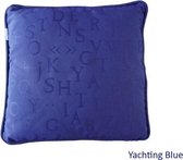 Kussen - Sierkussen - boot - Nautisch - Stoer kussen - donkerblauw - 40 x 40 cm -ton sur ton - kussen letters -