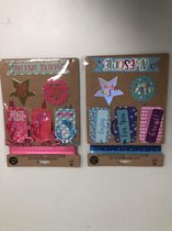 Gift tags, roze en blauw