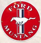 Ford Mustang Logo Emaille Bord 12" / 30 cm