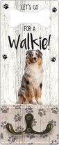 Leibanddrager: Australian Shepherd Dog - Kapstok voor: Hondenriem - Halsband - Hondentuig