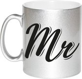 Zilveren Mr / Mister cadeau mok / beker - 330 ml - keramiek - koffiemokken / theebekers