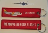 REMOVE BEFORE FLIGHT sleutelhanger F-86 Sabre