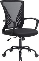 Ergonomische Bureaustoel - Basic Mesh - Kantelbare Rugleuning - Kantoorstoel - Computerstoel - Zwart