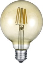 LED Lamp - Filament - Trion Globin - E27 Fitting - 6W - Warm Wit 2700K - Amber - Aluminium - BES LED