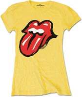 The Rolling Stones Dames Tshirt -S- No Filter Tongue Geel