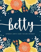 Betty: Notebook - Libreta - Cahier - Taccuino - Notizbuch: 110 pages paginas seiten pagine