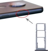 SIM-kaarthouder + SIM-kaarthouder + Micro SD-kaarthouder voor Nokia 7.2 / 6.2 TA-1196 TA-1198 TA-1200 TA-1187 TA-1201 (zilver)