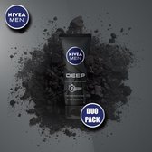 Nivea Men Deep Reinigend Gezichtsmasker - 2 X 75 ml - Duo Verpakking