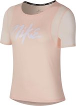 Nike Runway Hardloopshirt Dames - Licht Roze/Wit - Maat M
