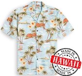 Hawaii Shirt - Blouse - Hemd "Leven op Hawaii" - 100% Katoen - Aloha Shirt - Heren - Made in Hawaii Maat XL