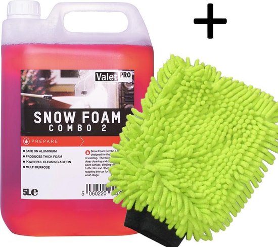 5 Ltr Snow-Foam Combo 2 voor een zeer grondige reiniging (Alkalish stripwash) nu met gratis WashMitt
