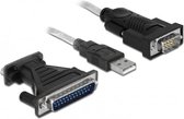 USB-A (m) naar 9-pins SUB-D / 25-pins SUB-D (m) seriële RS232 adapter / FTDI chip - 1,8 meter