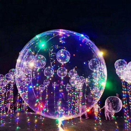 Bobo Ballonnen | Led-licht | 4 kleuren | Transparante balonnen | Versiering  | Feest |... | bol.com