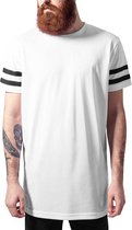 Urban Classics Heren Tshirt -L- Stripe Mesh Wit