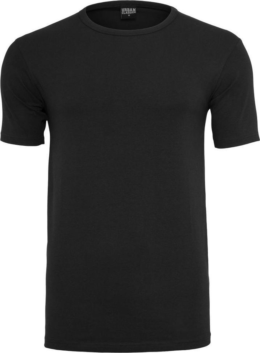 Urban Classics Fitted Stretch Tee Heren T-shirt – XXL Zwart