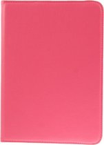360 graden draaiend Litchi structuur lederen hoesje met houder voor Samsung Galaxy Tab 4 10.1 / SM-T530 (hard roze)