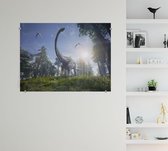 Dinosaurus langnek surprise (Alamosaurus) - Foto op Plexiglas - 80 x 60 cm