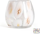 Design vaas Cilinder - Fidrio MARRONE - glas, mondgeblazen bloemenvaas -