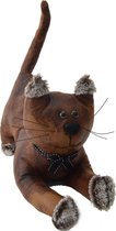 Deurstopper in de vorm van een speelse kat