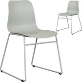 Set van 2 design stoelen 81 cm metaal  grijs groen